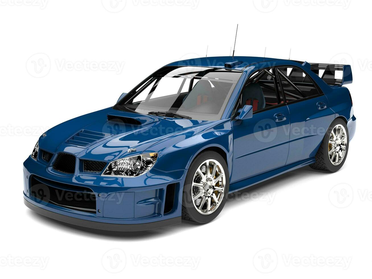 Dark imperial blue modern touring race car photo