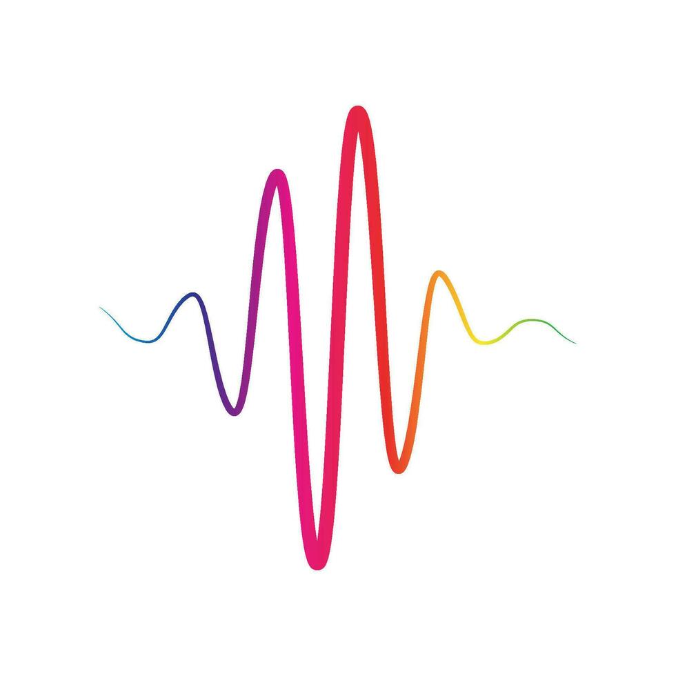 Sound waves vector illustration design template