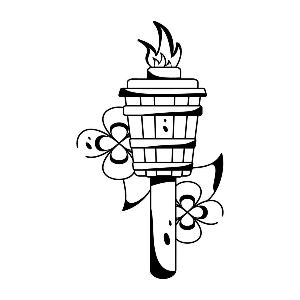 Trendy Tiki Torch 31158230 Vector Art at Vecteezy