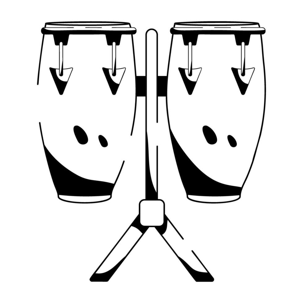 Trendy Conga Drums vector