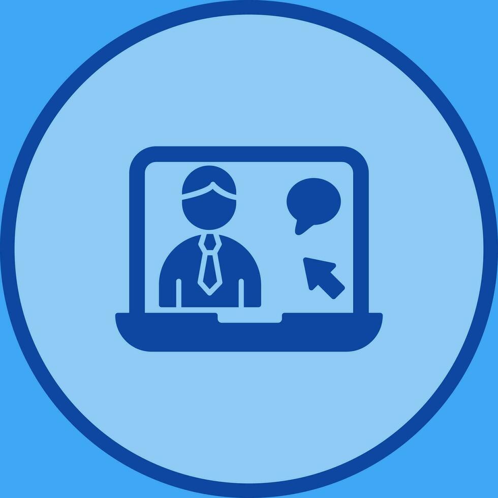 Online Interview Vector Icon