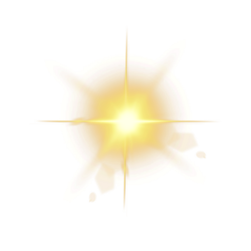 dourado luz efeito png