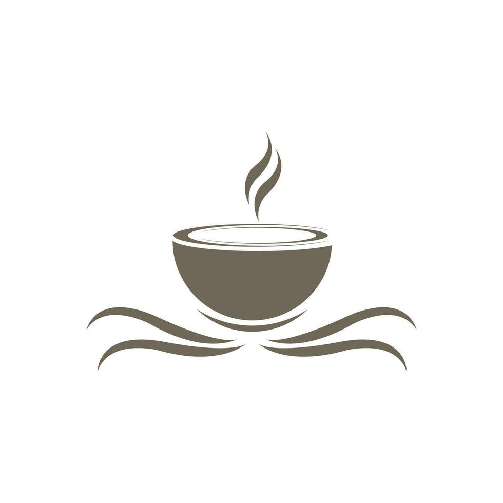 Coffee cup logo vector icon illustration design