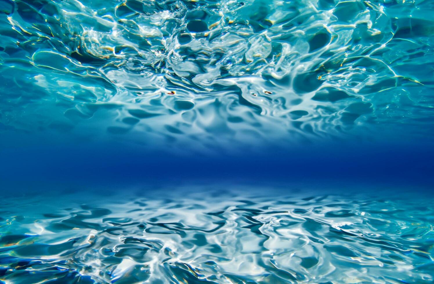 Blue water surface background photo