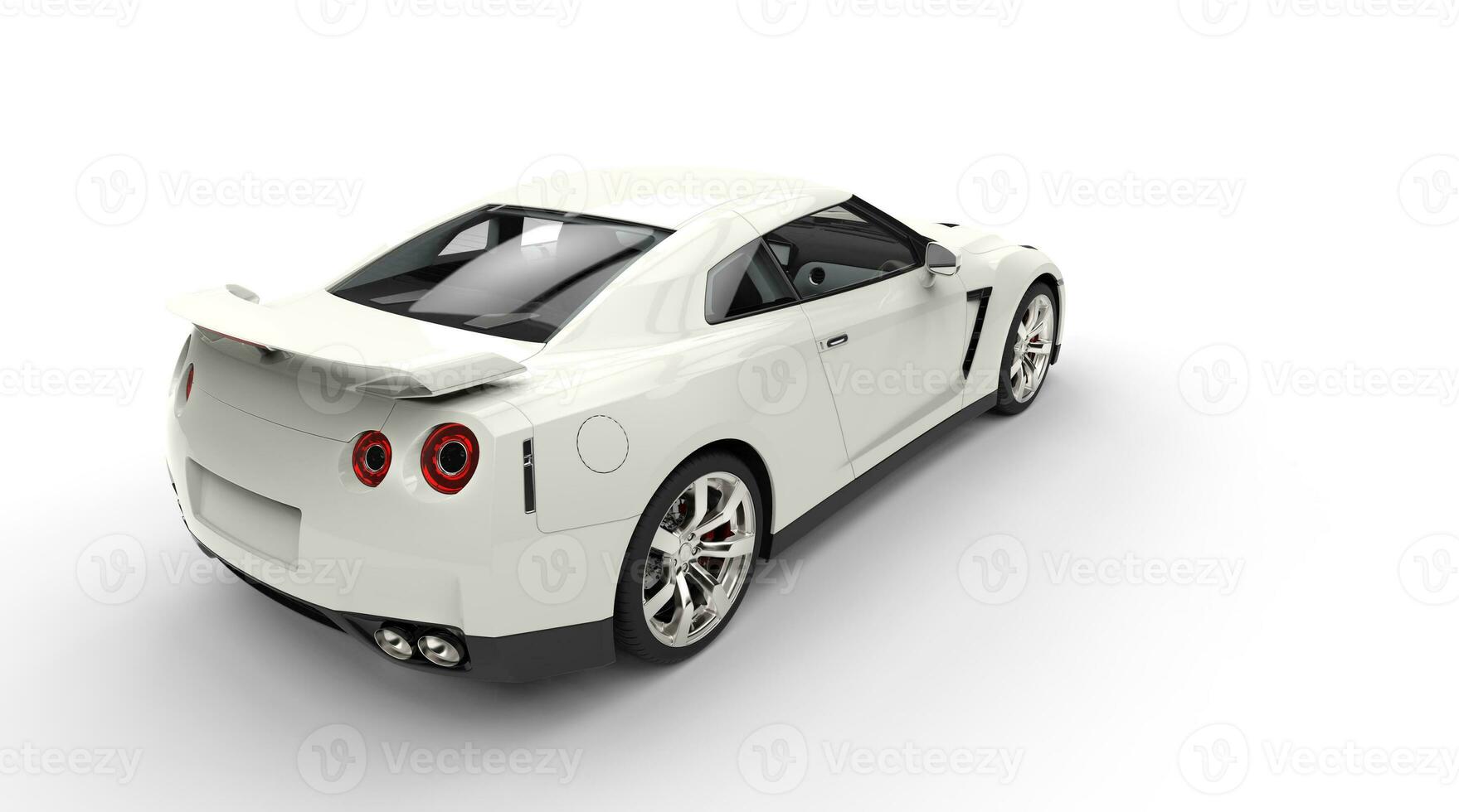 White Sports Car Top Back photo