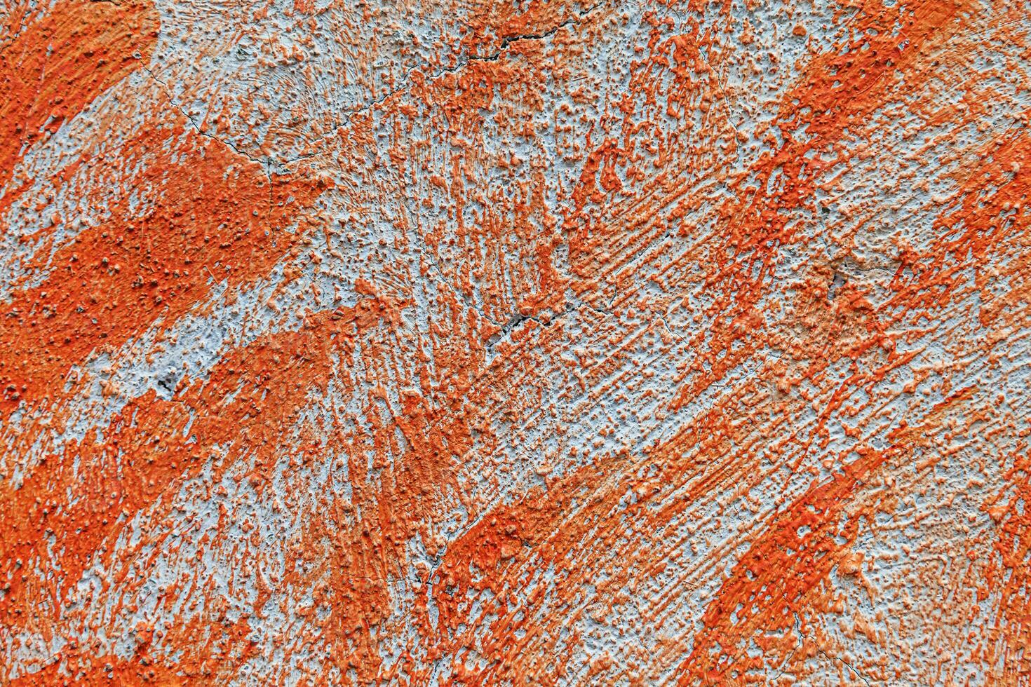 concrete wall texture detail - Natural stucco surface pattern background in white on orange color photo