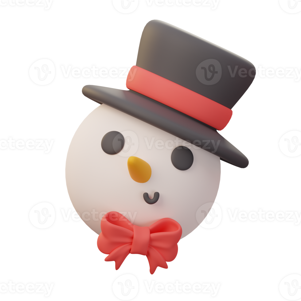 3d boneco de neve Natal decoração elemento png