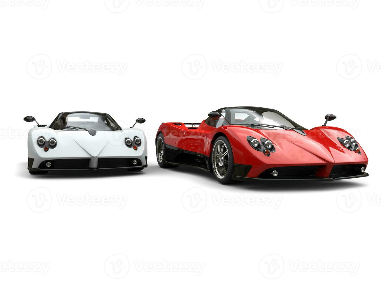 Super sports cars - spartan red and ghost white photo