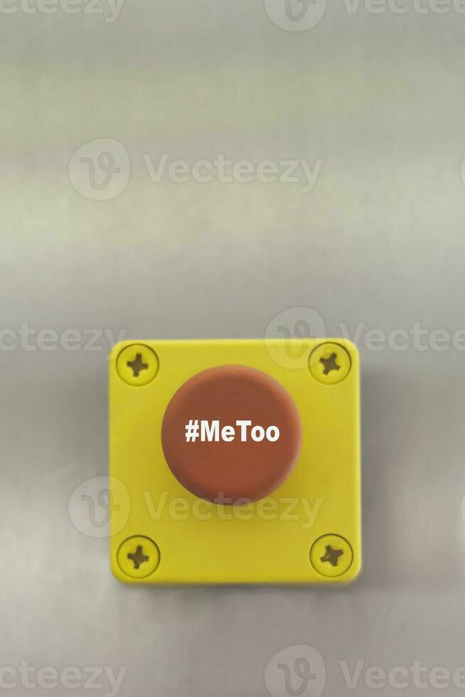 Industrial switching button with text Me Too photo