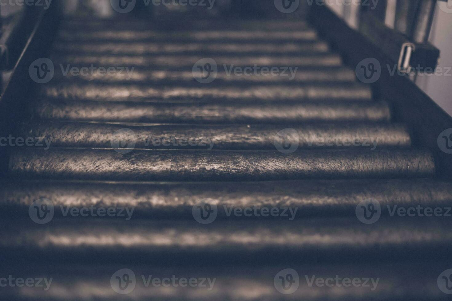 Detail of roller conveyor background photo