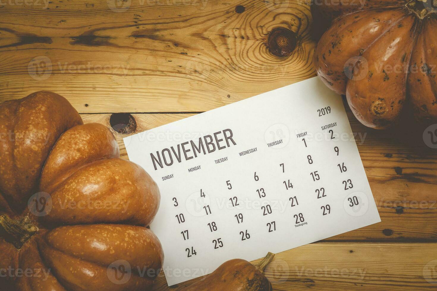 November 2019 monthly calendar photo