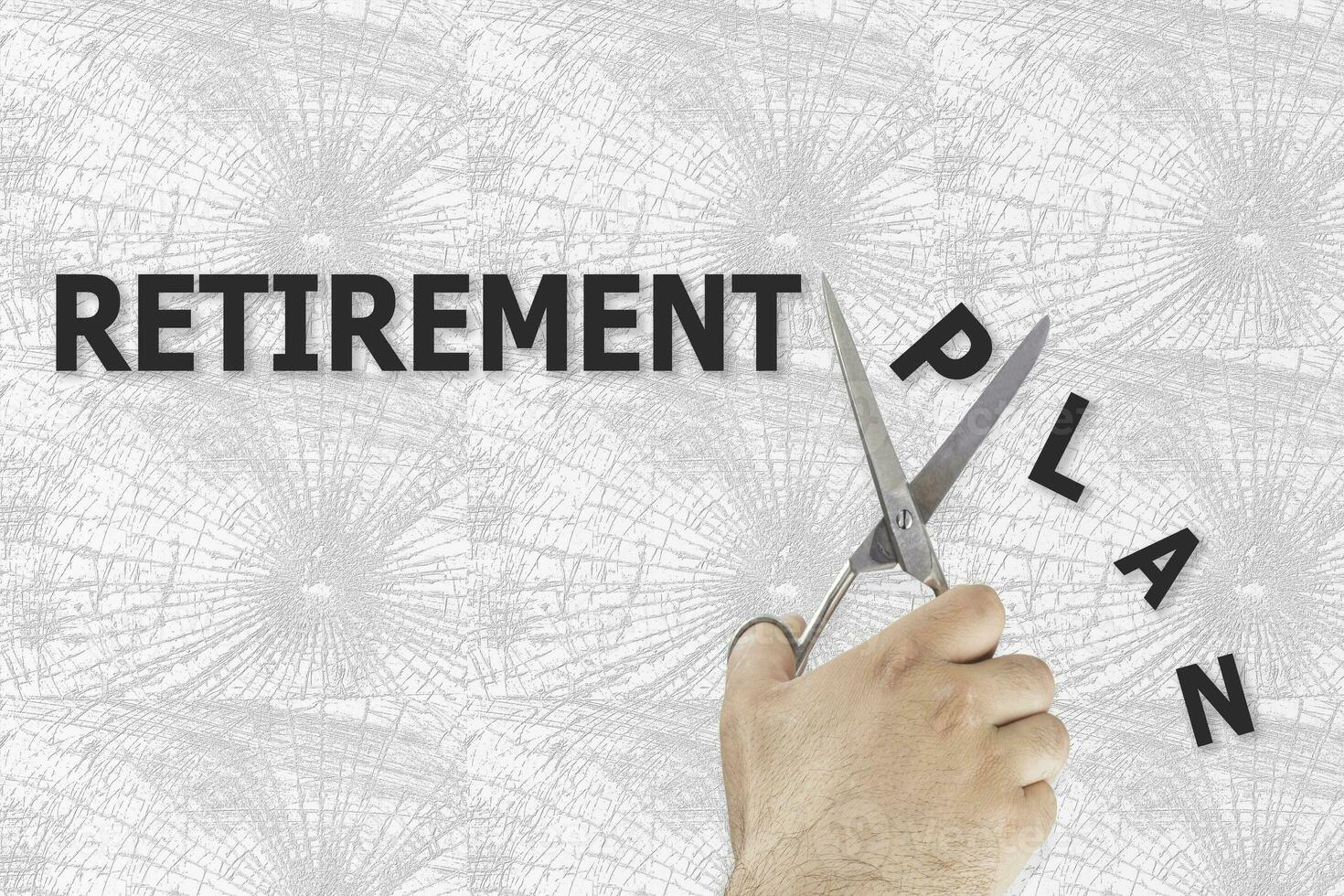 destroyed retirement plan concept photo