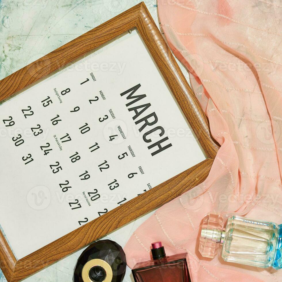 March 2020 monthly calendar photo