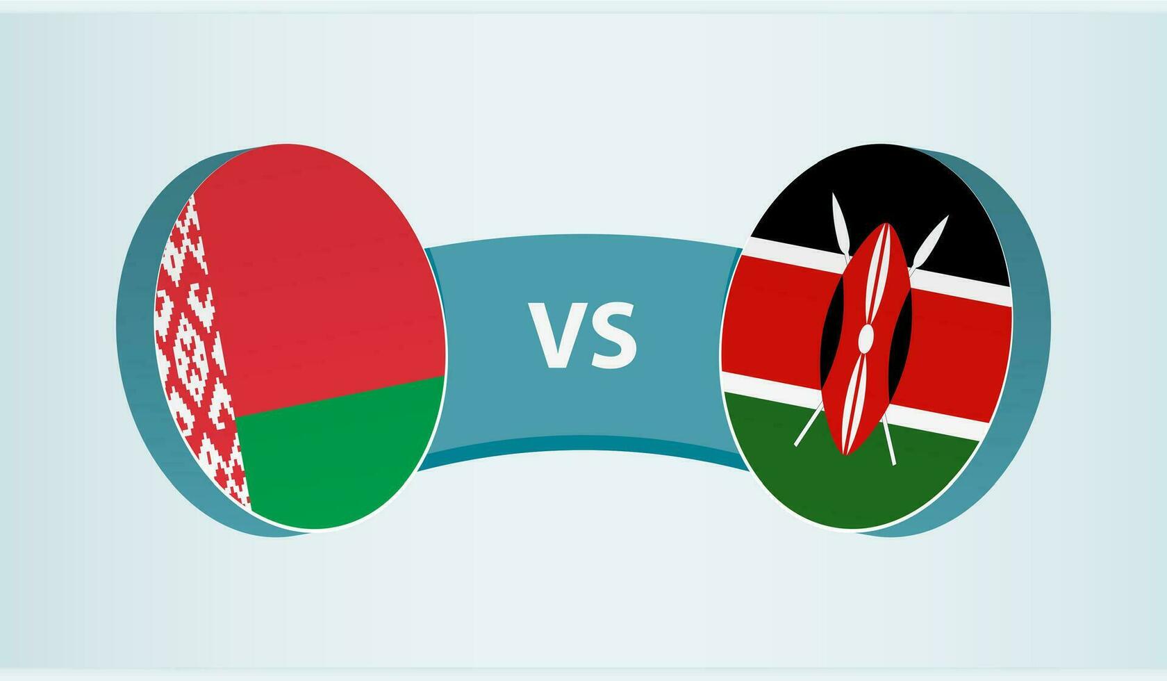 Belarus versus Kenya, team sports competition concept. vector