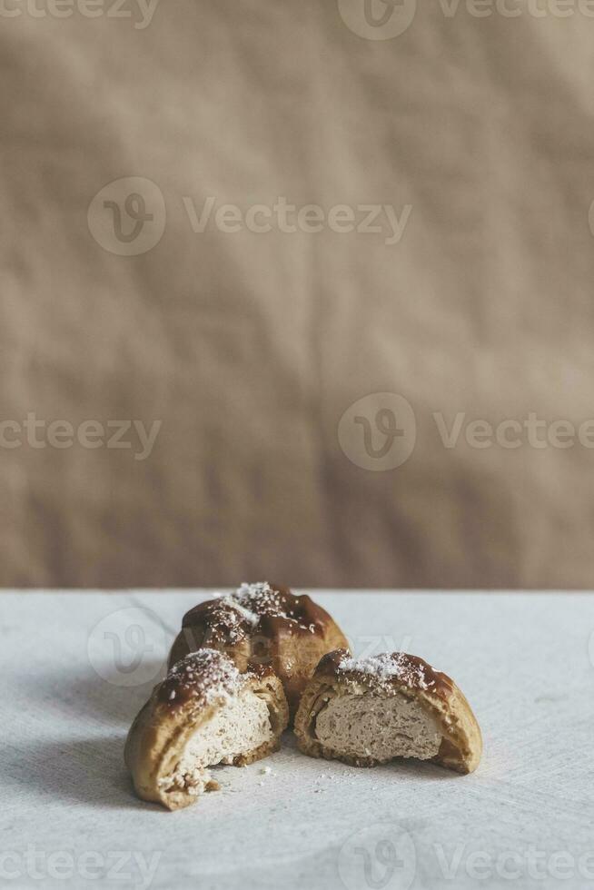 Custard pastry cake photo
