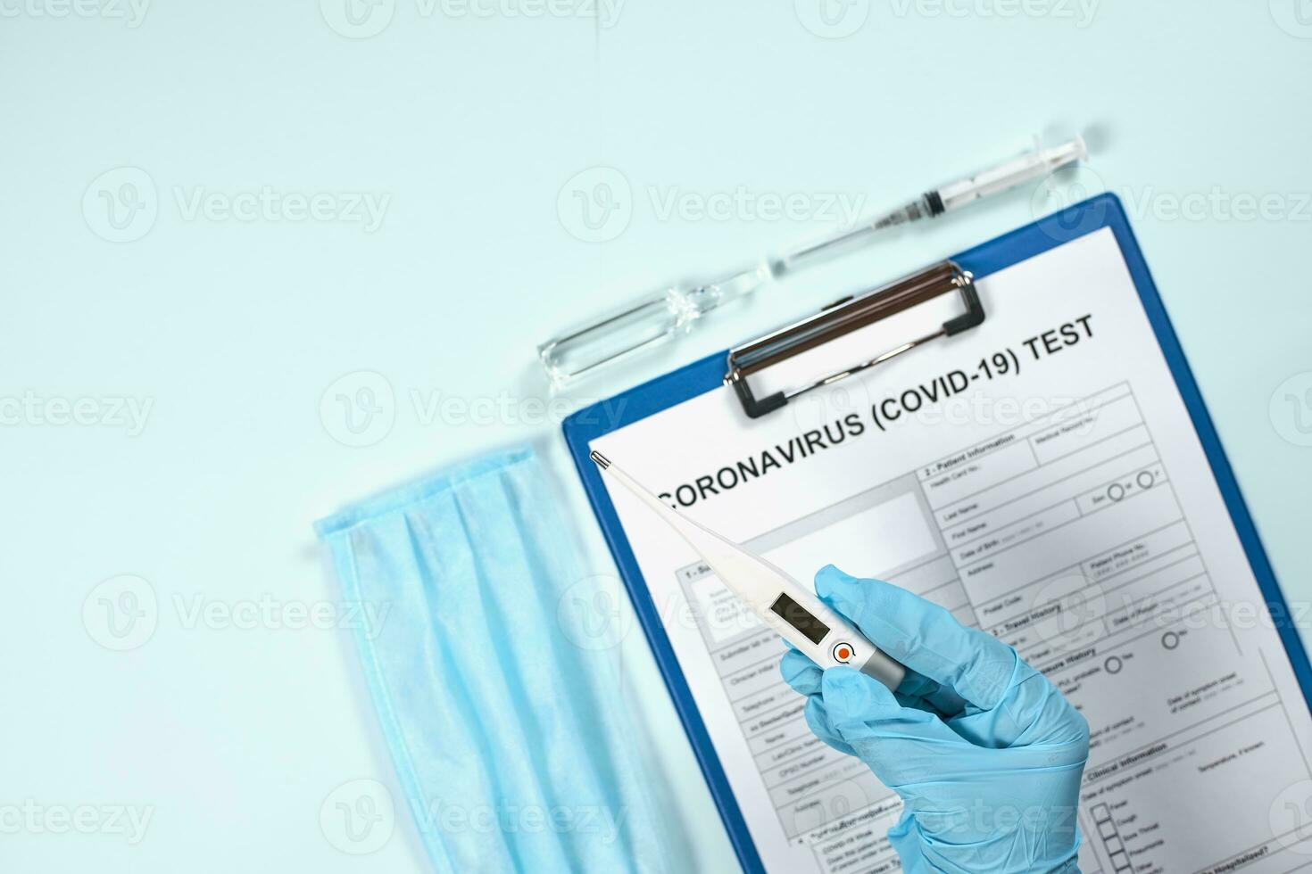 Coronavirus test form photo