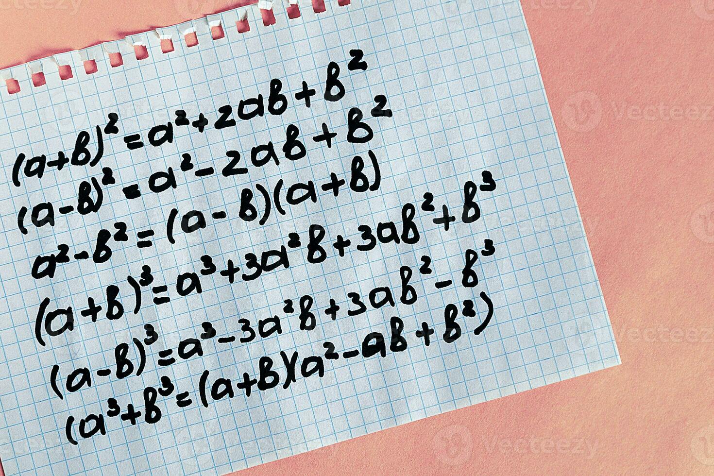 Homeschool. Studying mathematics in quarantine during covid-19 pandemic photo