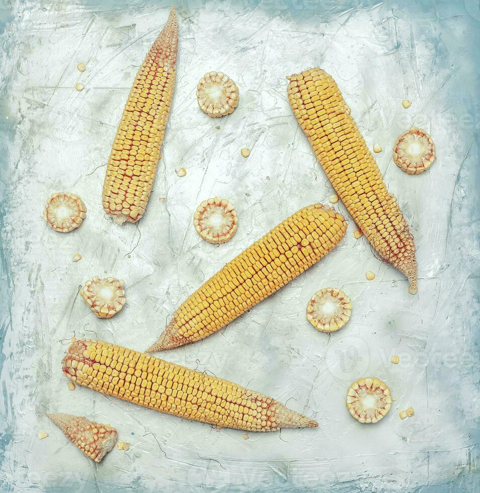 Corns on bright background photo