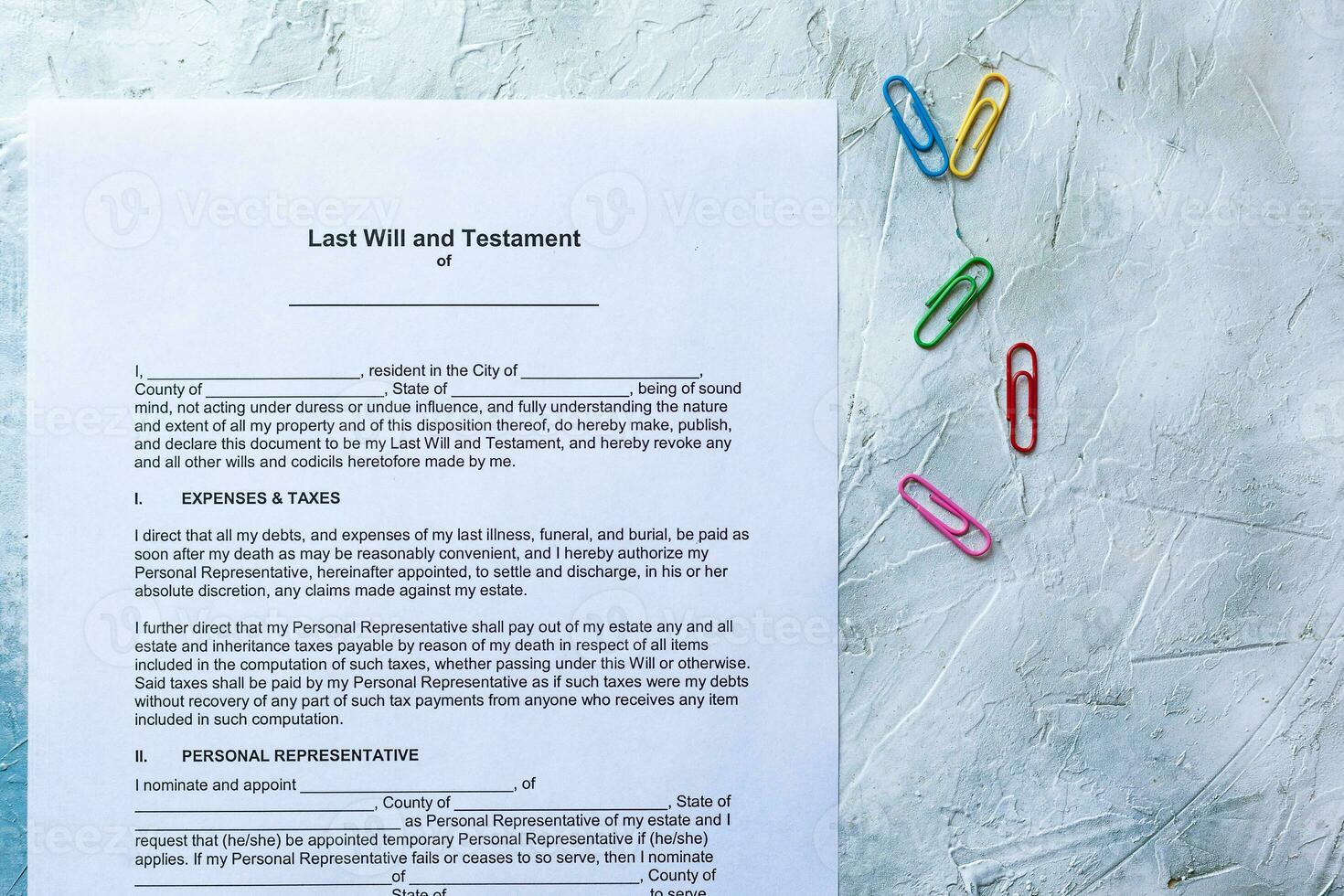 Last Will and Testament photo