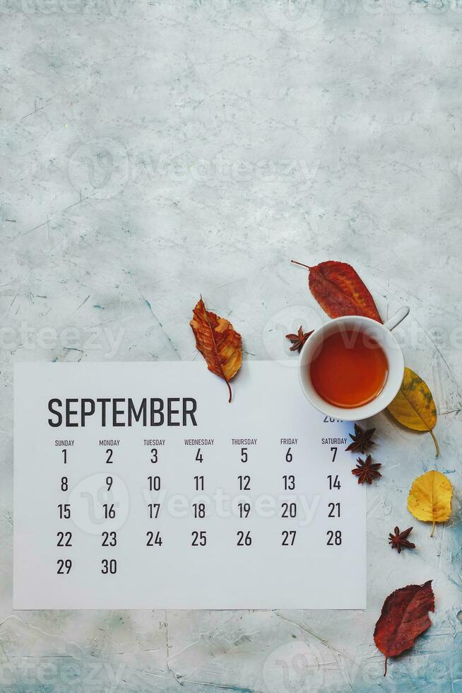 Monthly September 2019 calendar photo