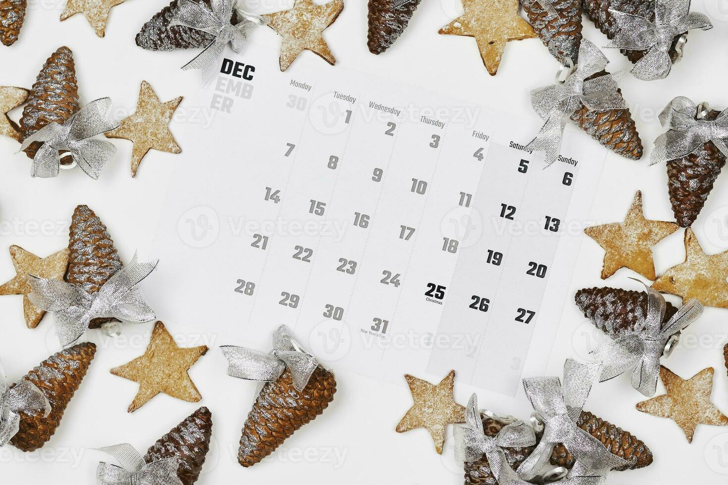 Simple December 2020 monthly calendar photo