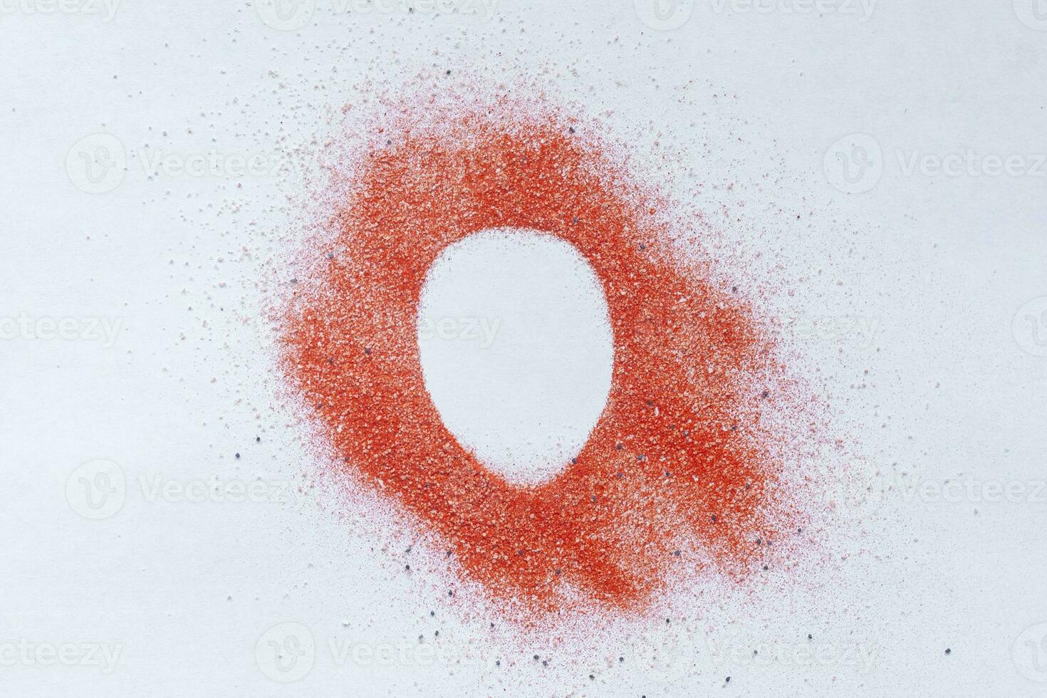 Empty egg print on color spread photo