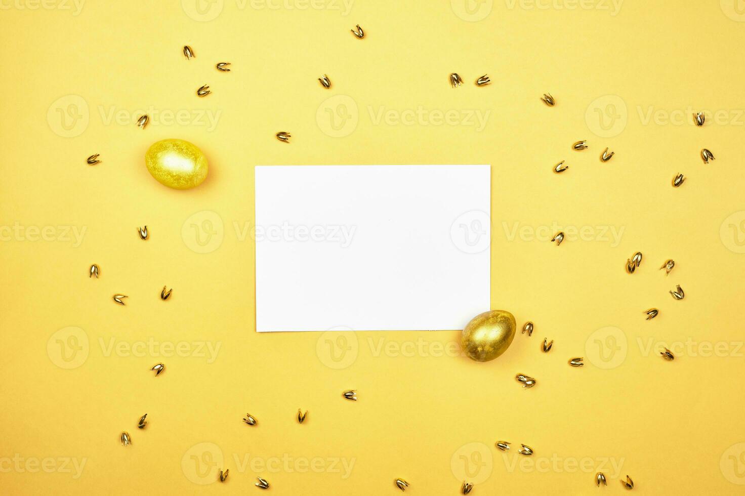 Easter greeting card with a blank card photo