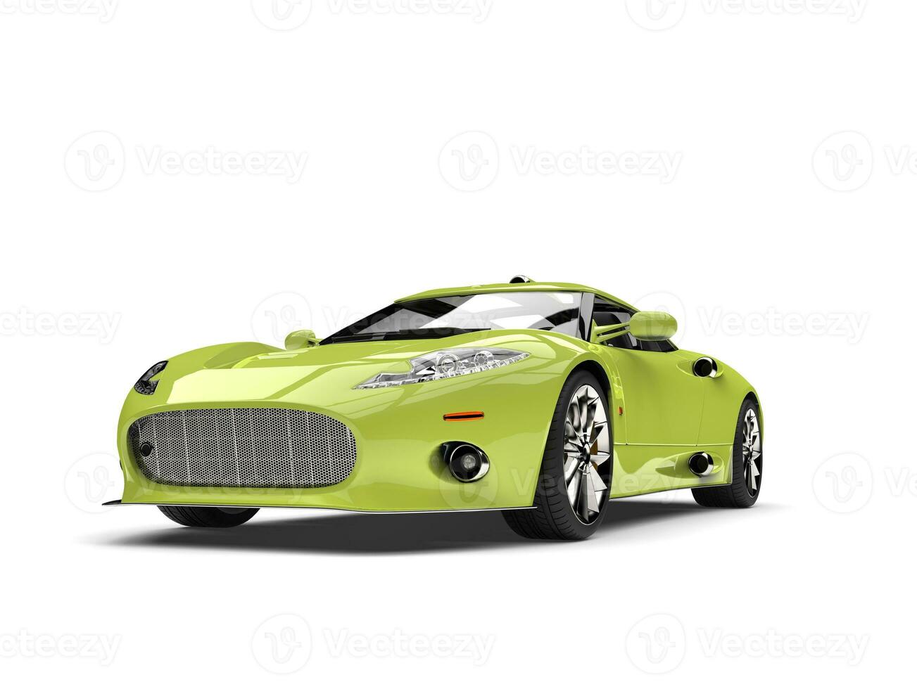 Fluorescent green modern super sports car photo