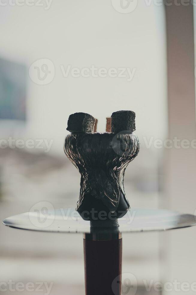 Shisha hookah with hot coal photo