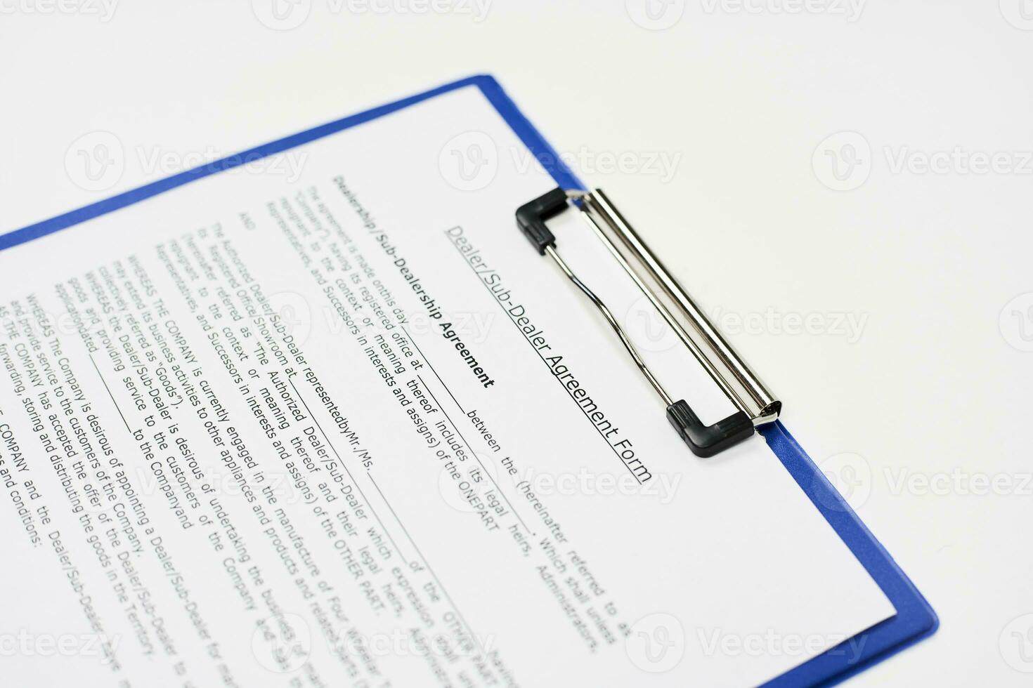 Dealer and sub-dealer agreement form photo