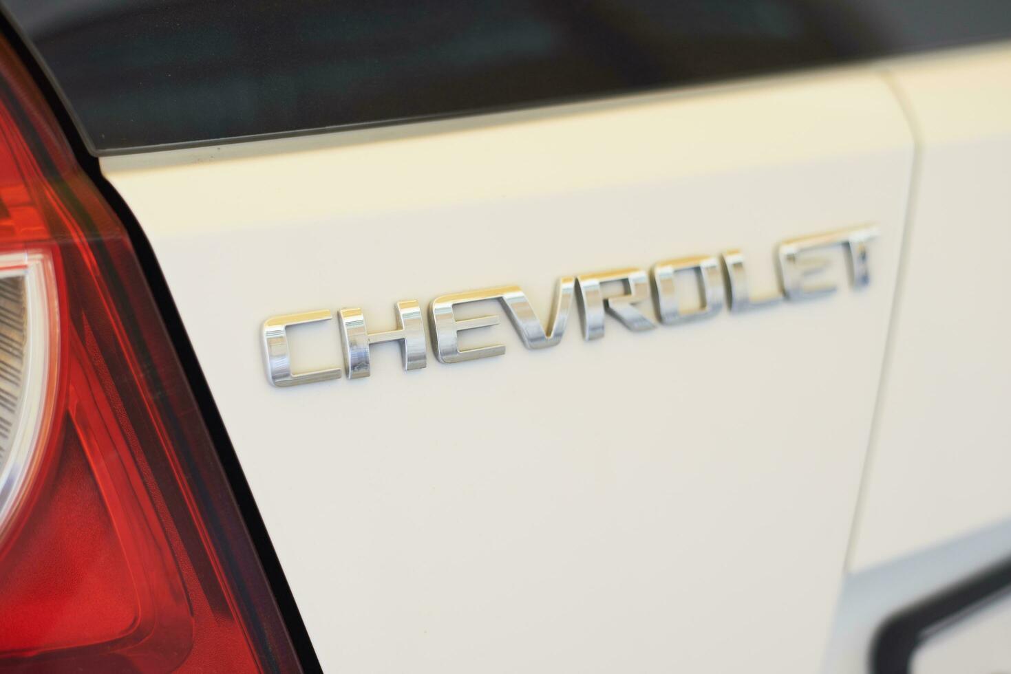 Tashkent, Uzbekistan - 20 May, 2020 Chevrolet logo on the car photo