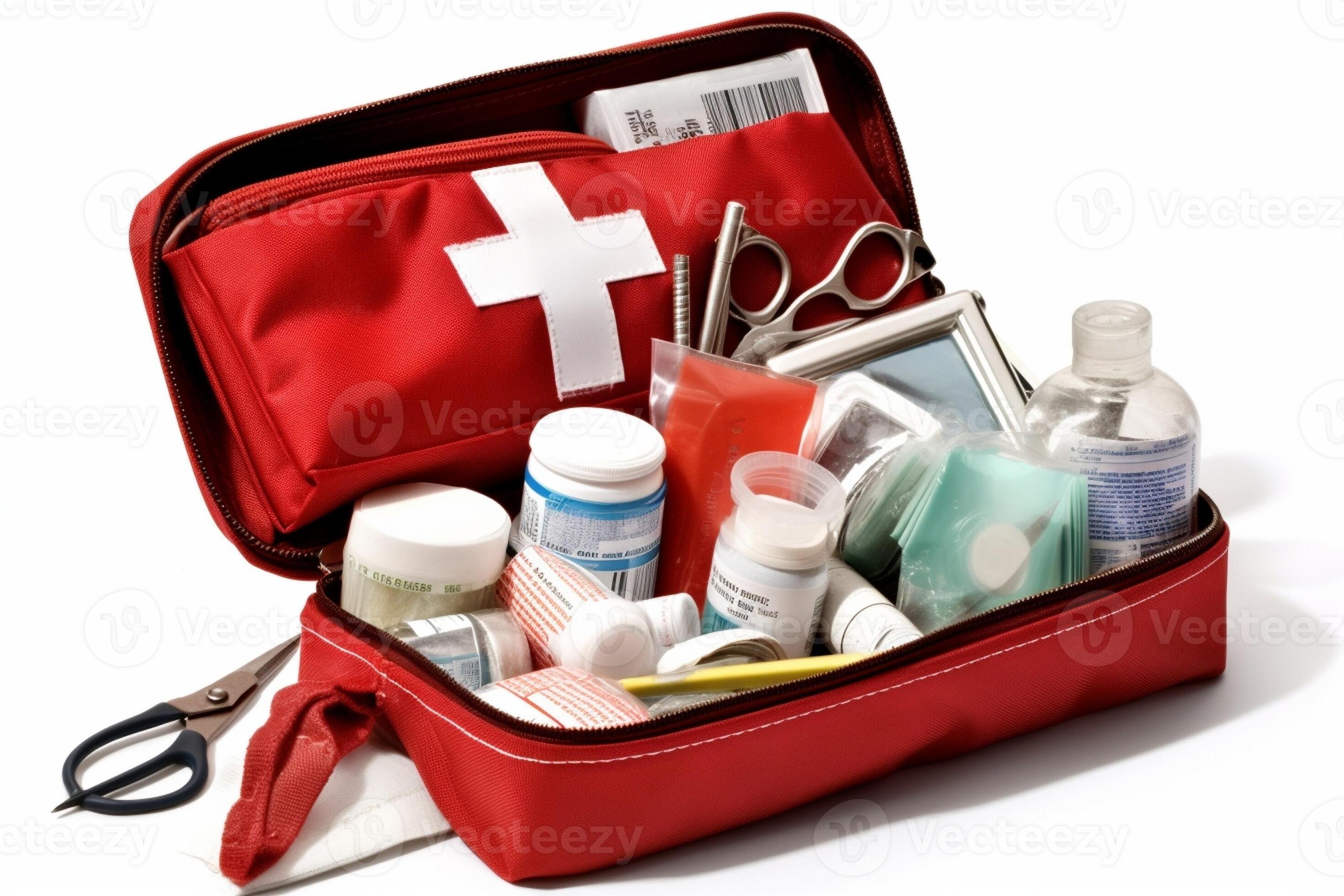 Emergency car kit on white background, Generative AI 31172221 Stock