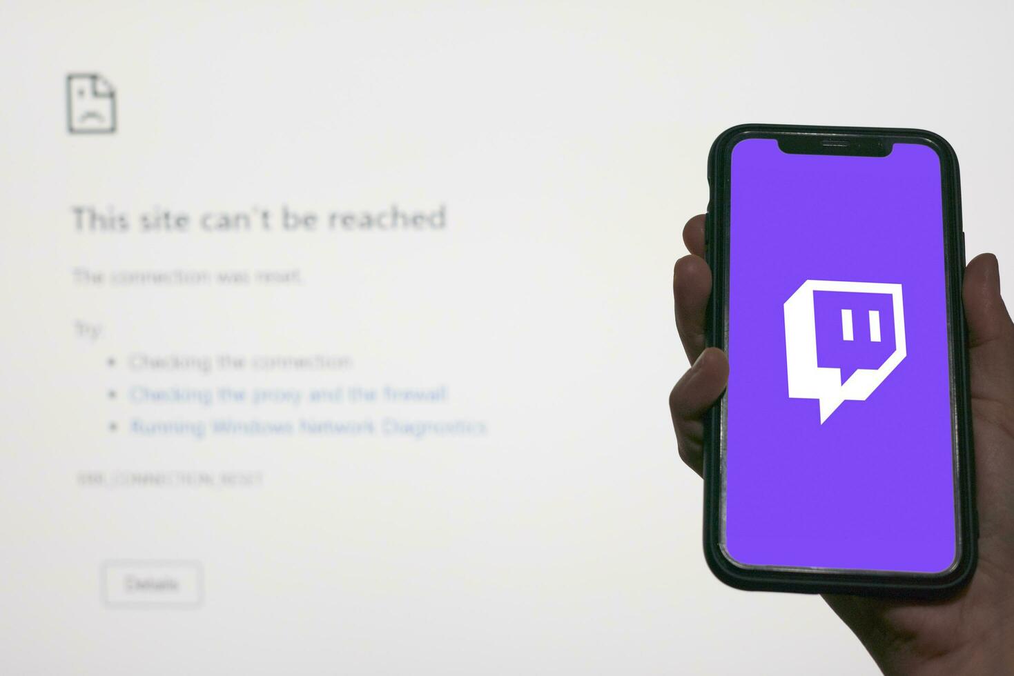 Twitch application blocked. This site cant be reached photo