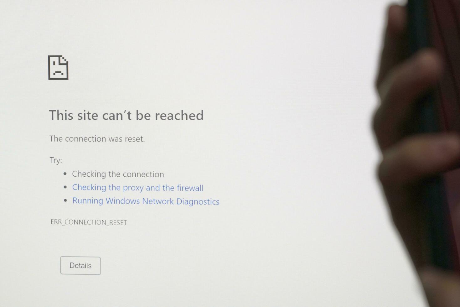 Website error - This site cant be reached photo