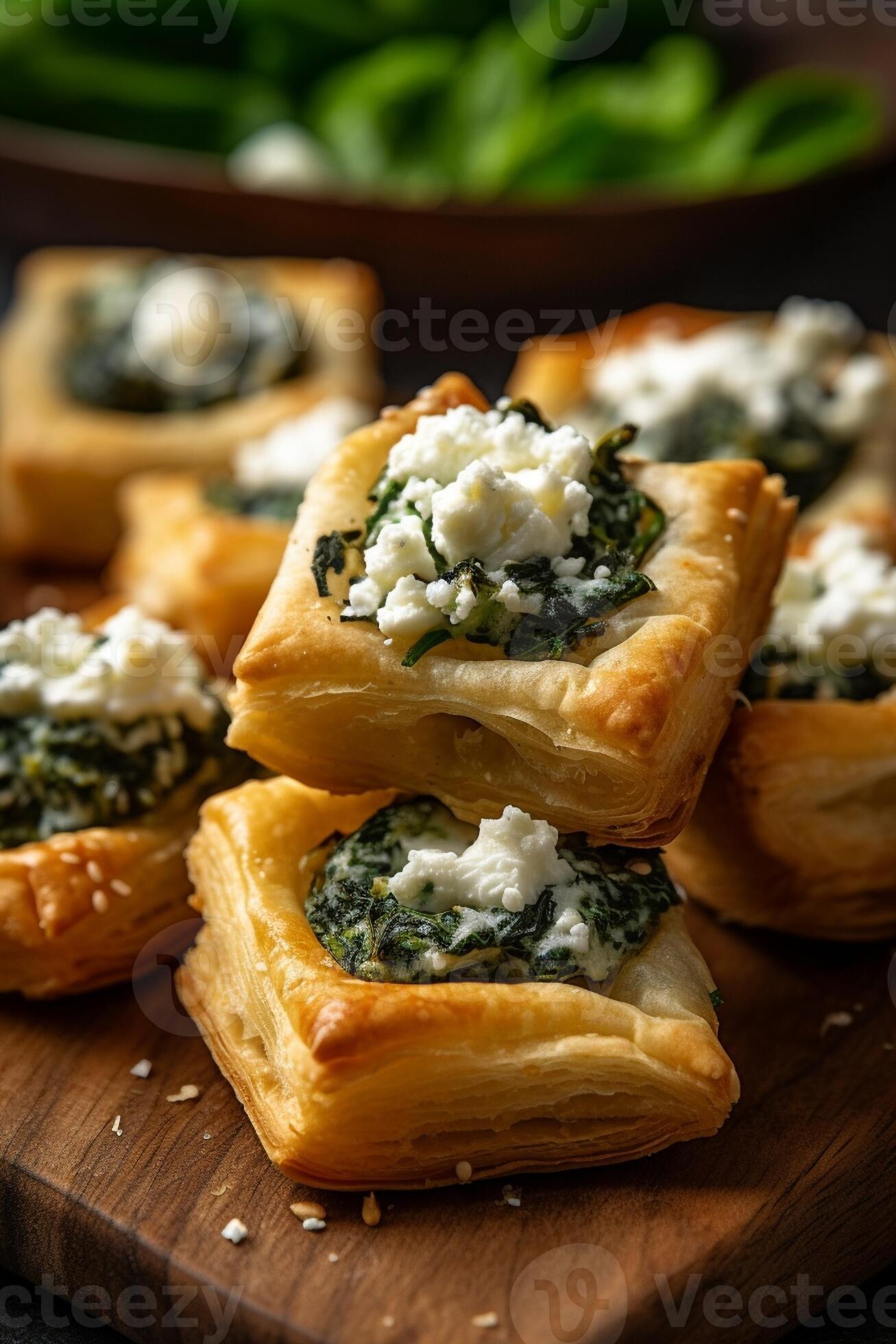 Greek spinach triangles, Generative AI 31172453 Stock Photo at Vecteezy