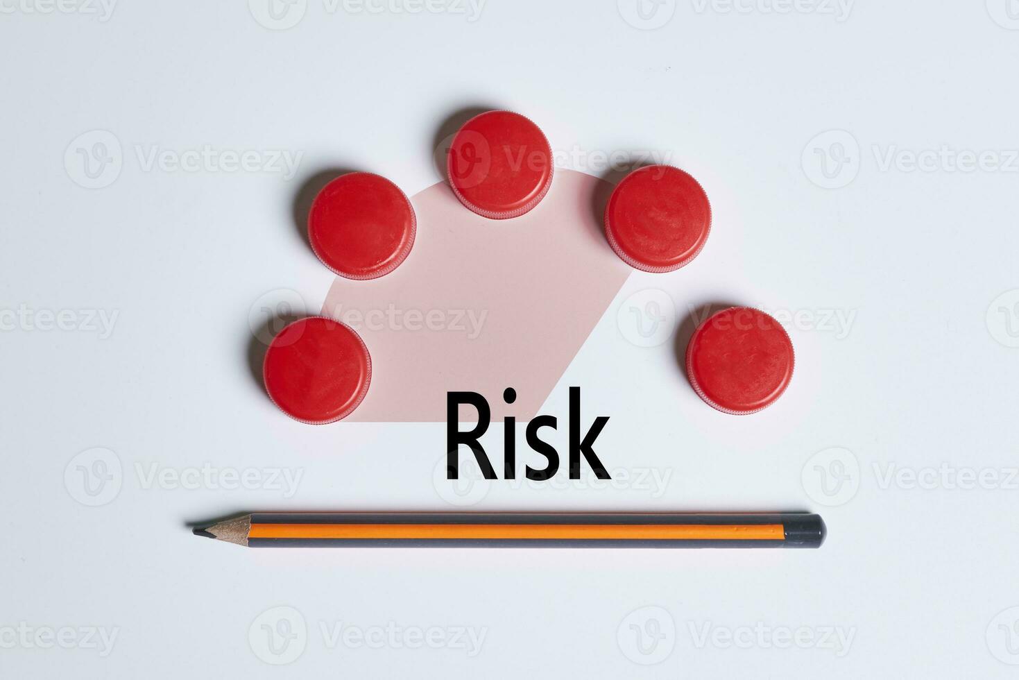 Risk level. Risk concept with red buttons photo
