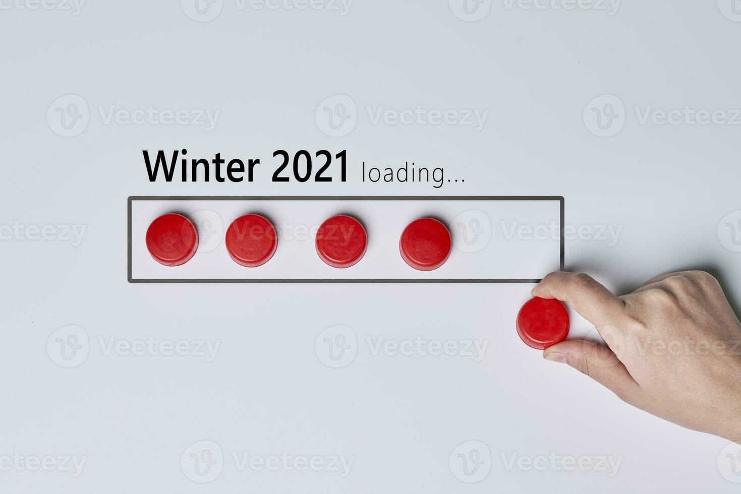 Winter 2021 loading illustrated with red buttons photo