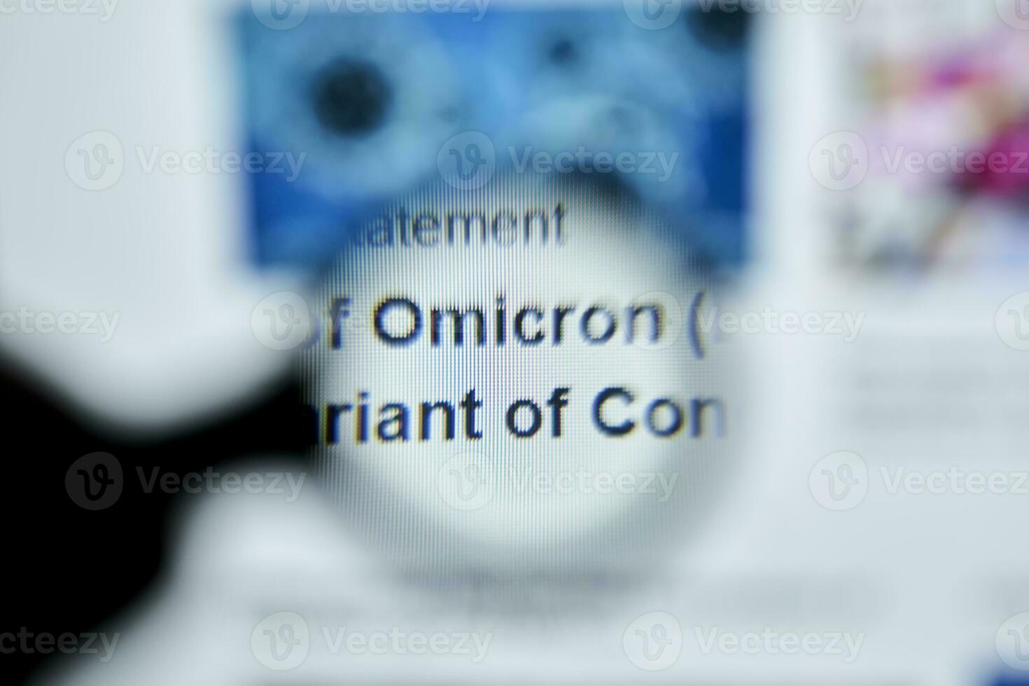 Tashkent, Uzbekistan - 27 November, 2021 WHO published first announcement about COVID-19 new variant called Omicron photo