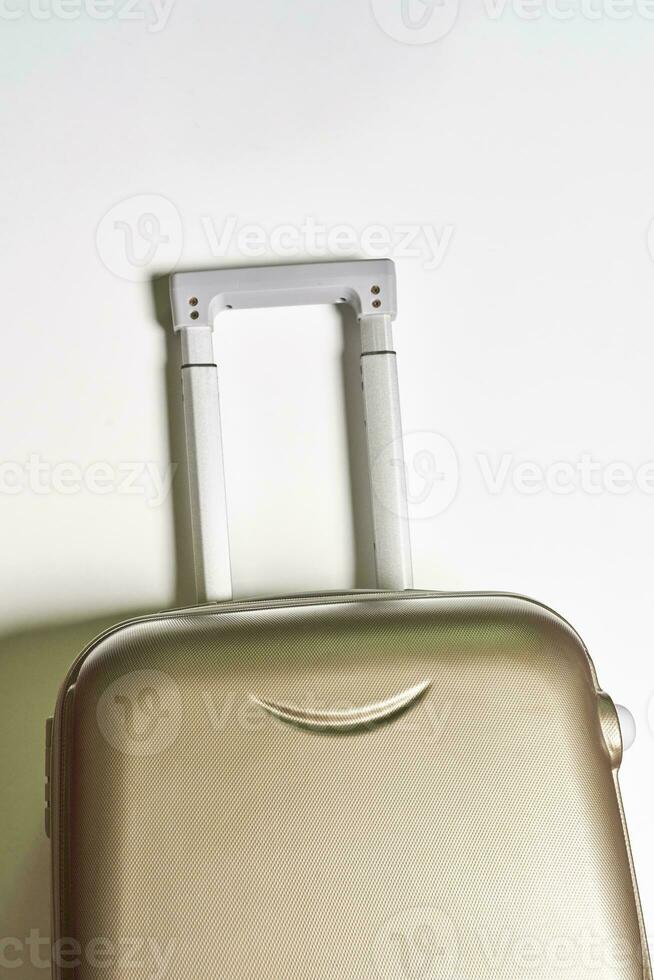 A suitcase on white photo