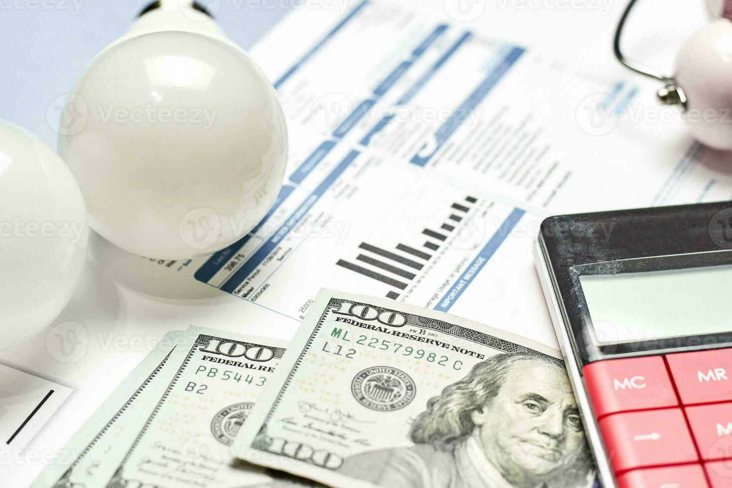 Monthly utility bills photo