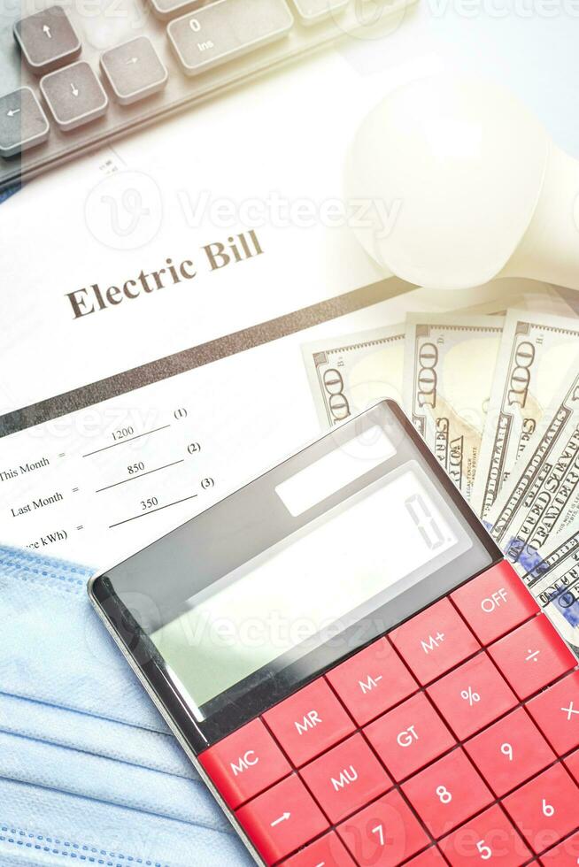 Monthly utility bills photo