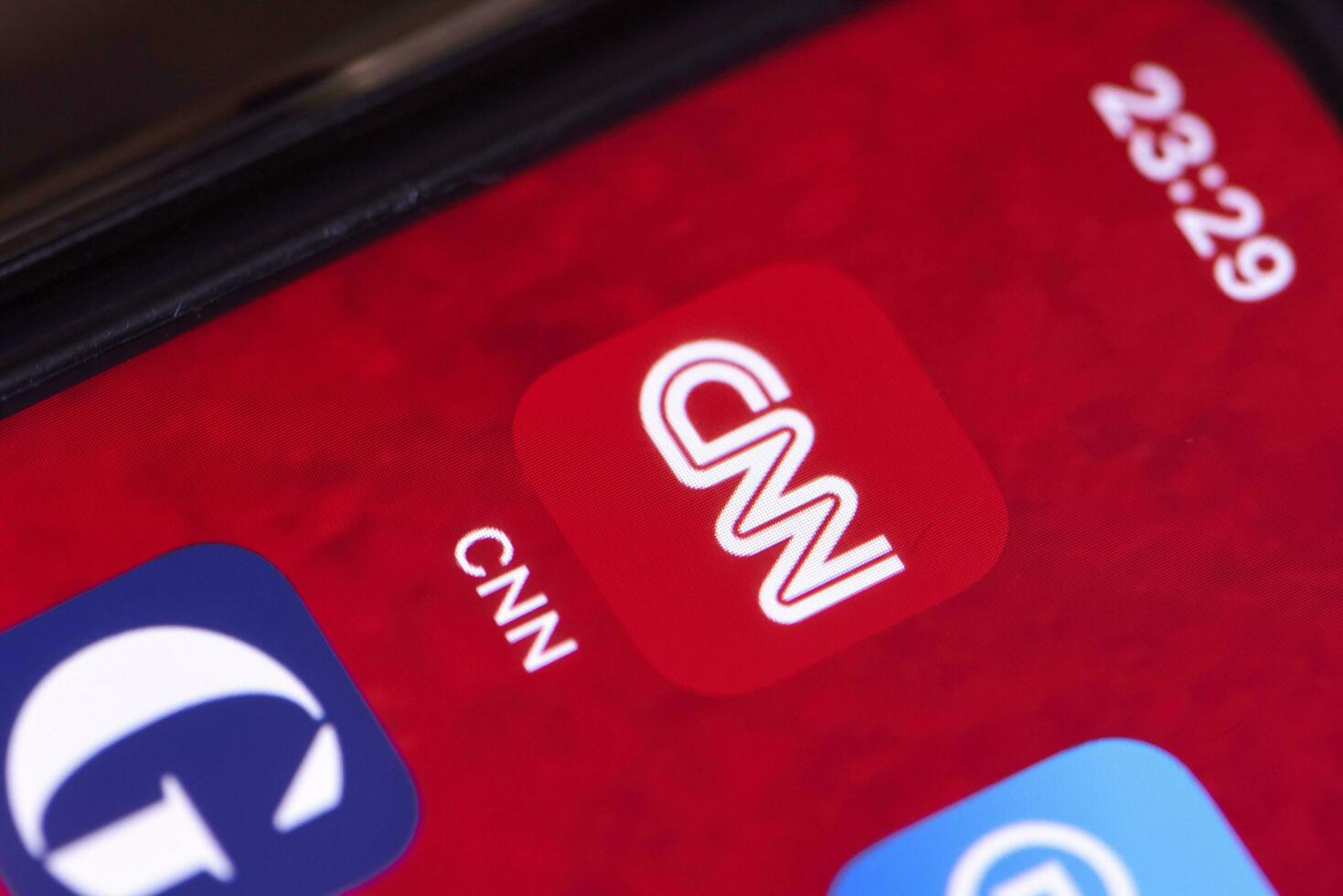 CNN mobile application on smartphone screen photo