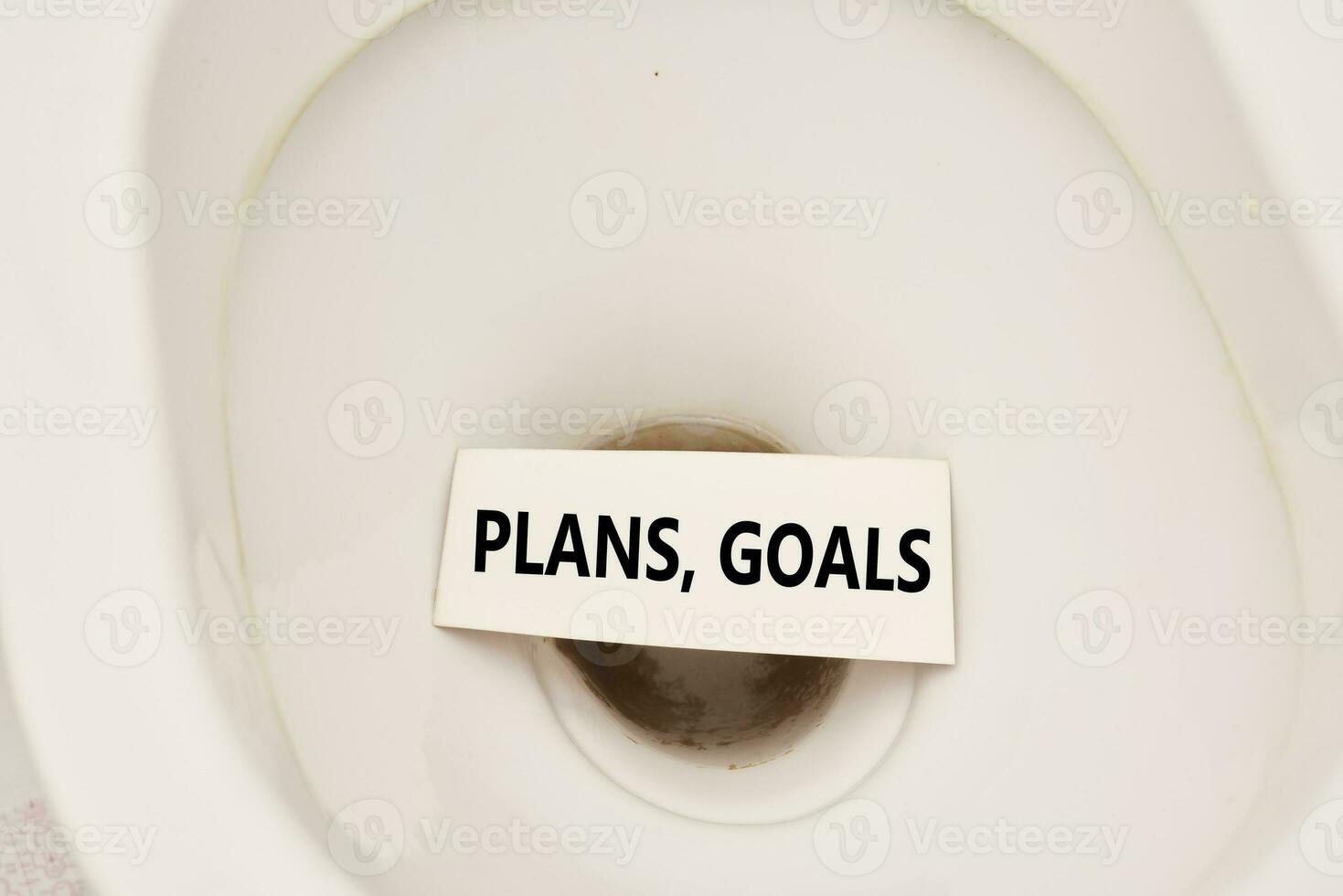 Plans and goals in toilet photo