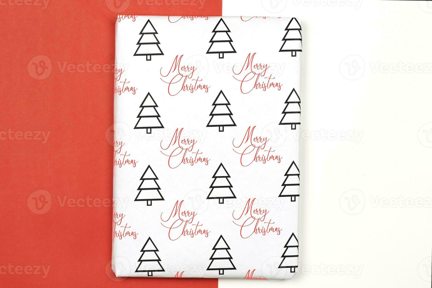 Christmas gift on white background photo