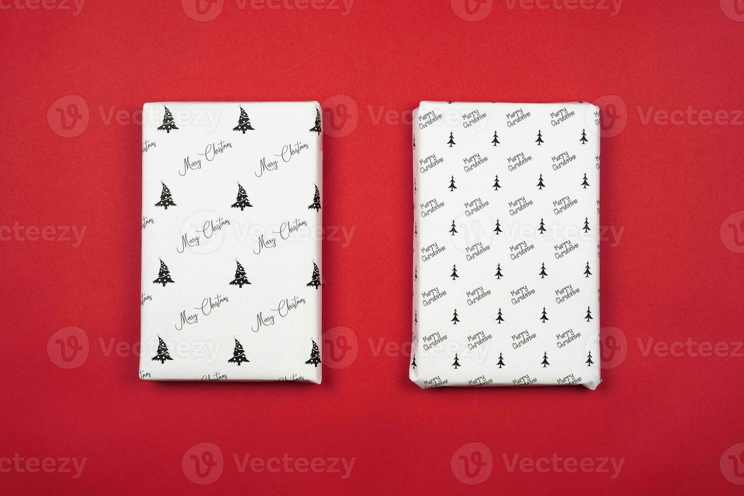 Christmas gift on white background photo