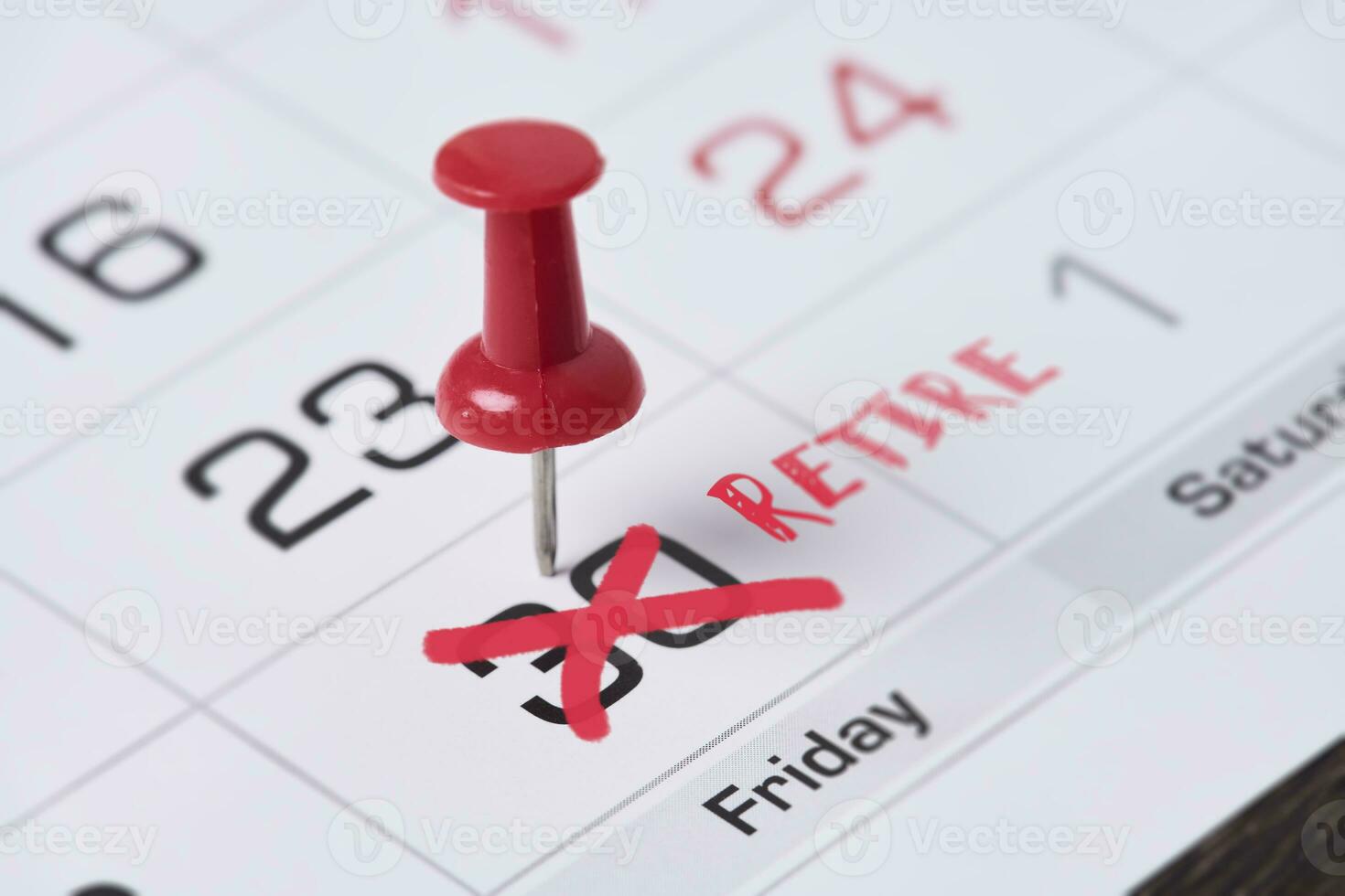 Retire concept with calendar photo