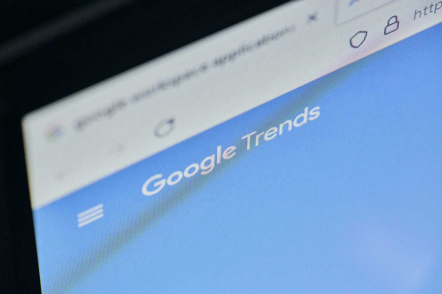 Google Trends web page on computer monitor screen photo