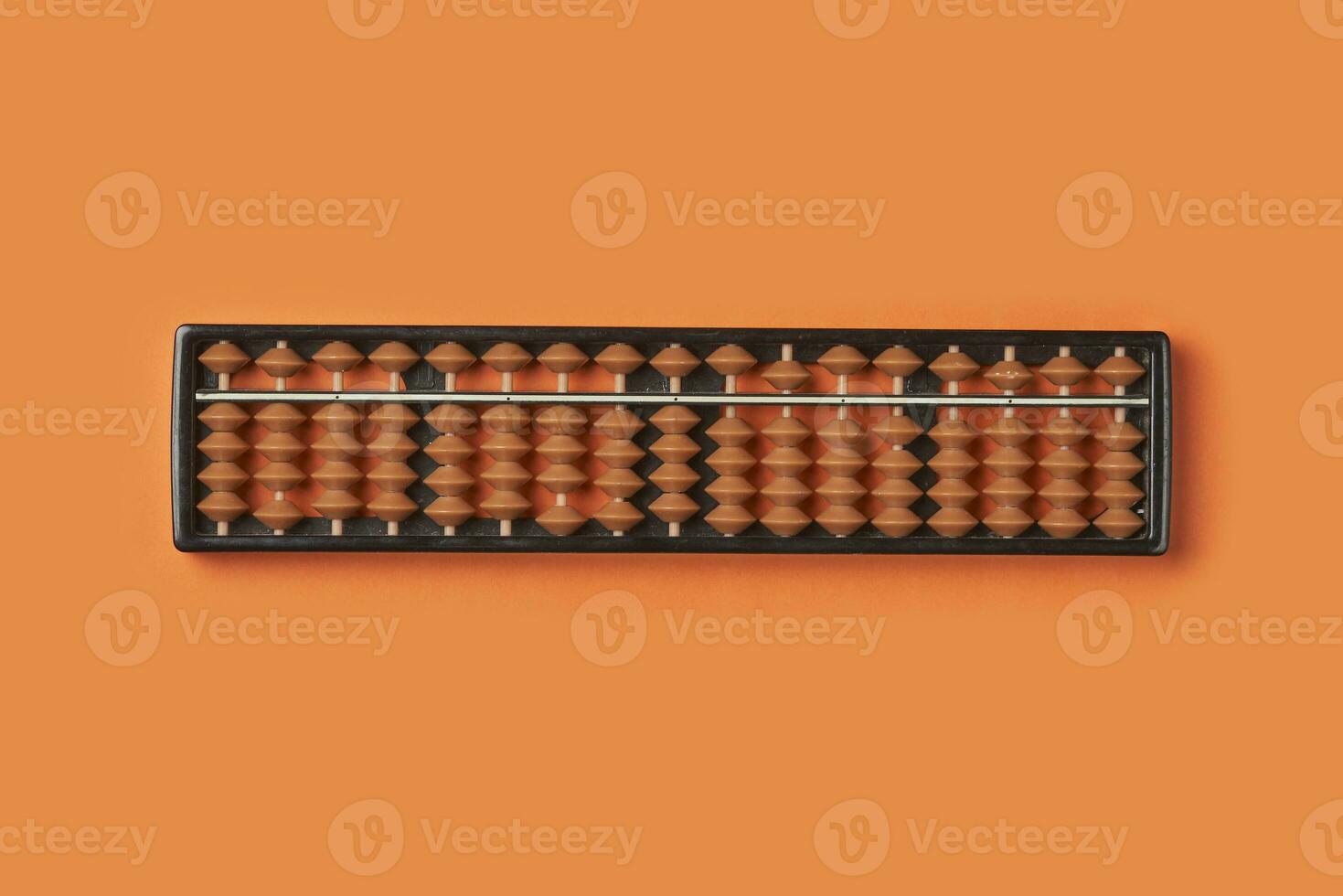 Abacus for mental math. Abacus on colored background photo