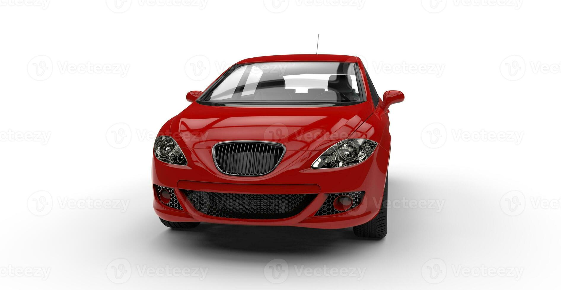 rojo compacto coche frente foto