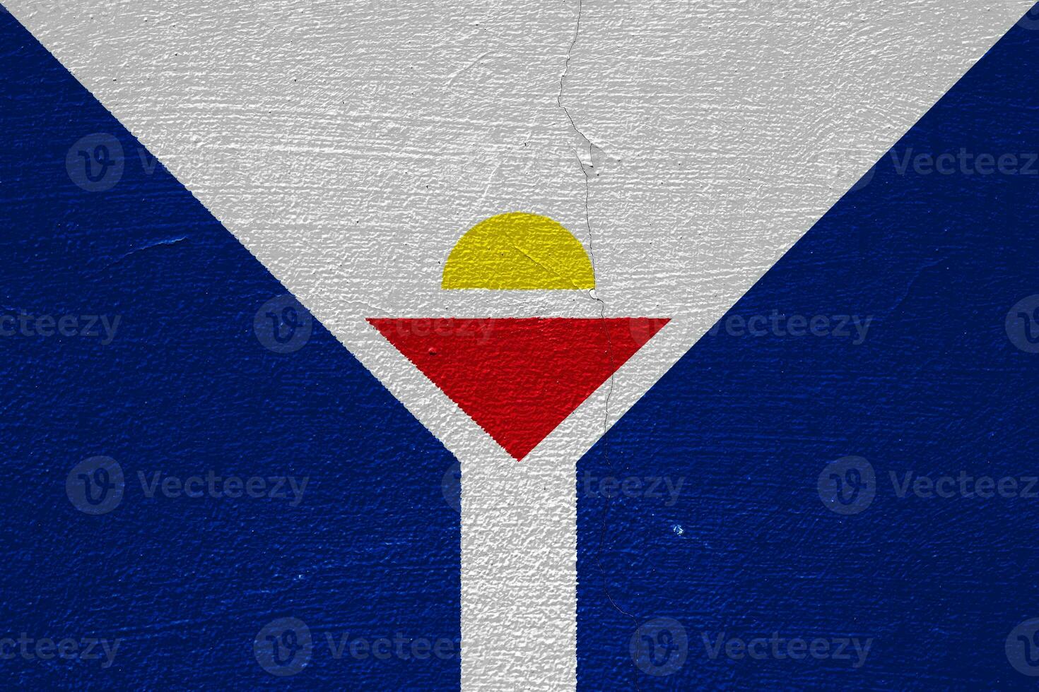 Flag of Collectivity of Saint Martin on a textured background. Concept collage. photo